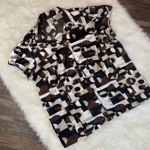 MULTI-PATTERN CATO SILK TOP